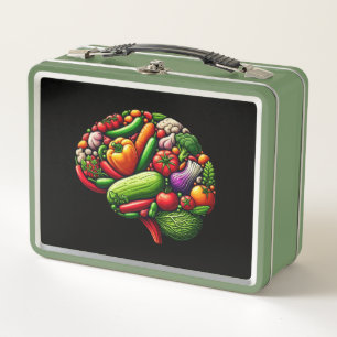 Brain Food Metal Lunch Box