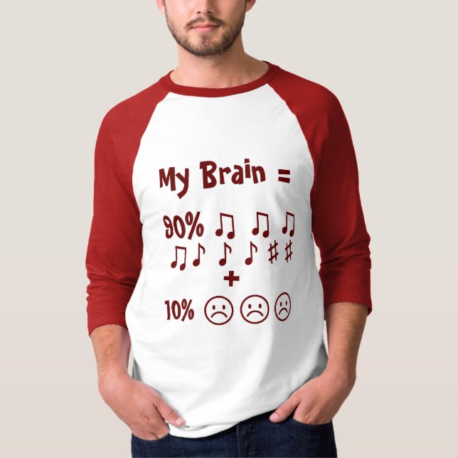 Brain Formula: Funny Quote Raglan  T-Shirt (Front)