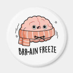 Brain Freeze Funny Biology Anatomy Pun Magnet