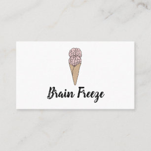 Brain Freeze Ice Cream Business Card