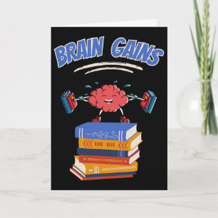 Brain Gains Reading Teacher Book Lover Back To Sch Card