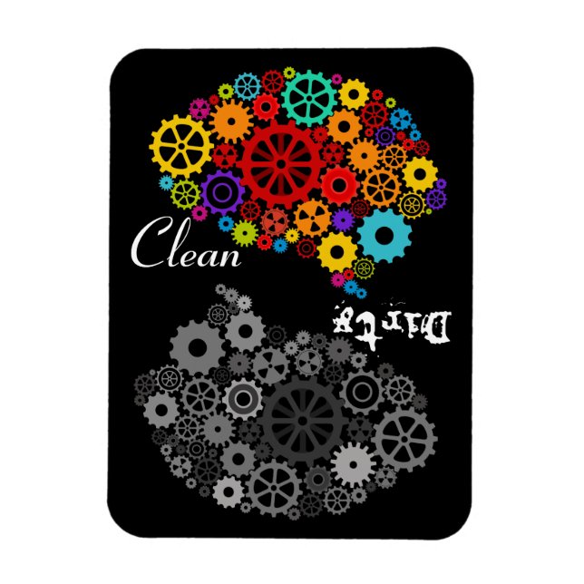 Brain Gears Clean-Dirty Flexible Magnet (Vertical)