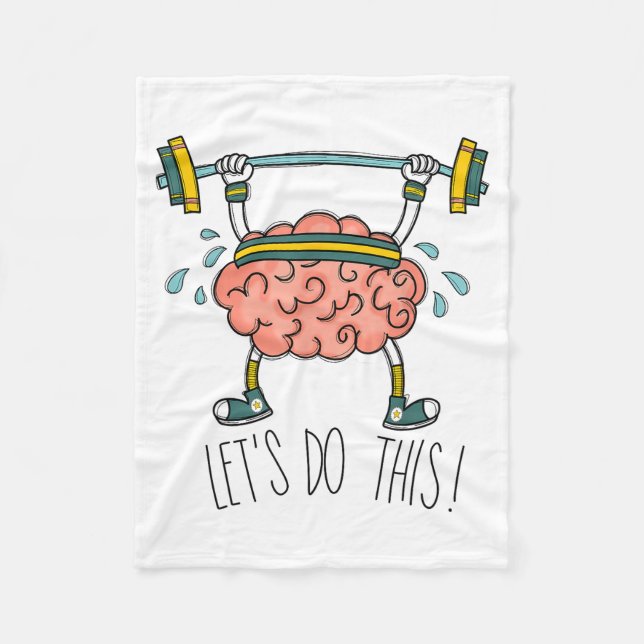 Brain Gym Brain Learning Brain Teacher Lets Do Fleece Blanket (Front)