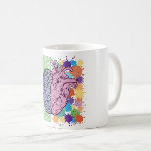 Brain heart balance emotion coffee mug