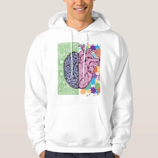 brain heart balance emotion hoodie (Front)