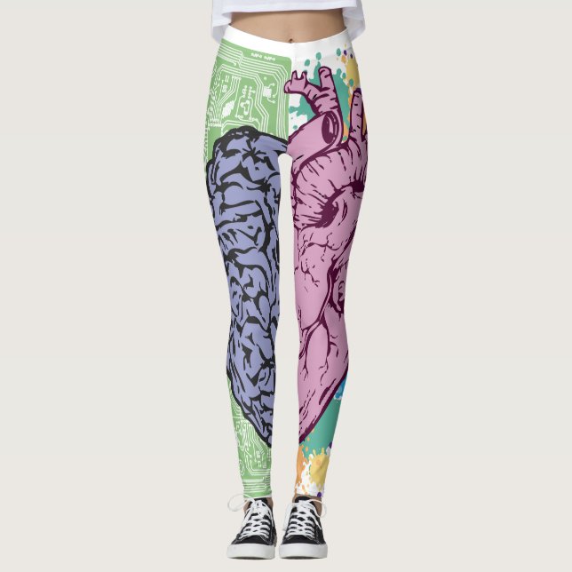 Brain heart balance emotion leggings (Front)