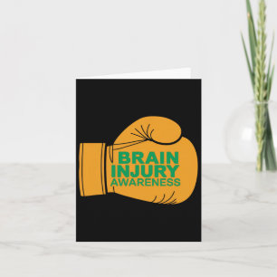 Brain Injury Awareness Fight Boxing Glove Family S Card