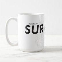 Brain Injury Survivor Mug w/ Line Drawing Brain