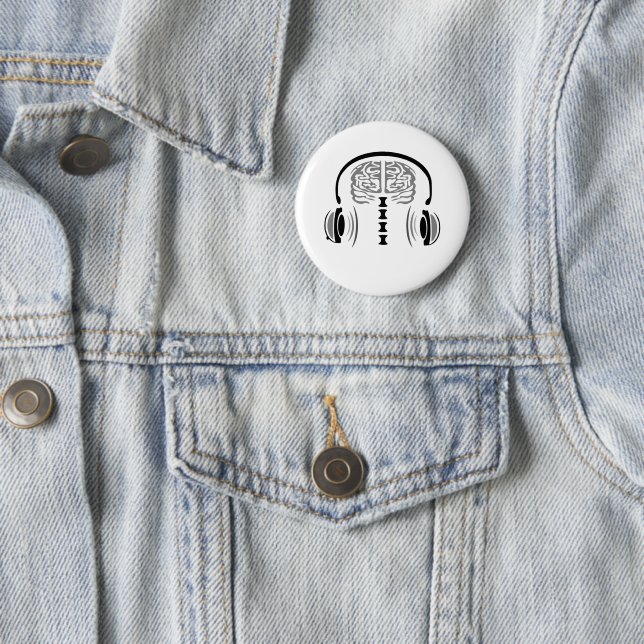 Brain Jam (Grey Matter) 6 Cm Round Badge (In Situ)