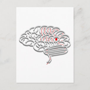Brain maze concept postcard