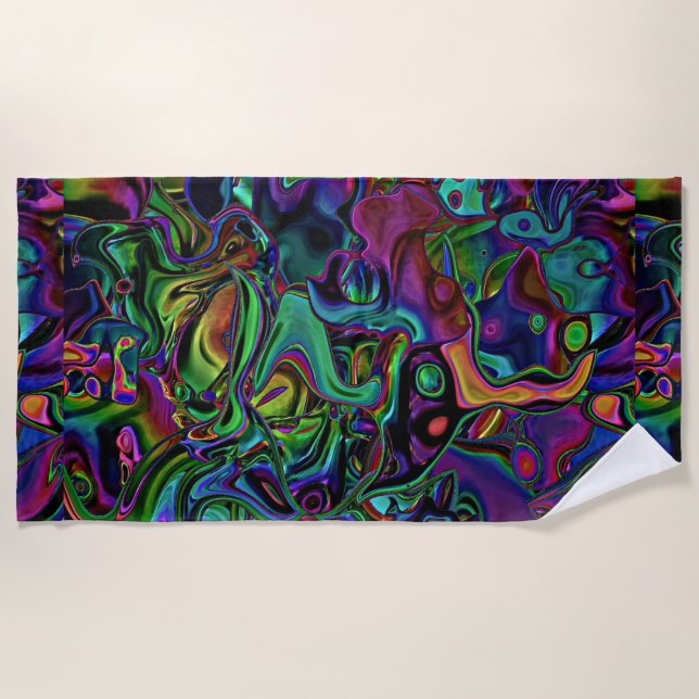 Brain Melt  Beach Towel (Front)