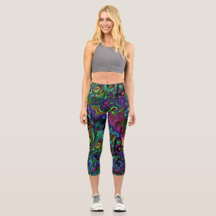 Brain Melt  Capri Leggings