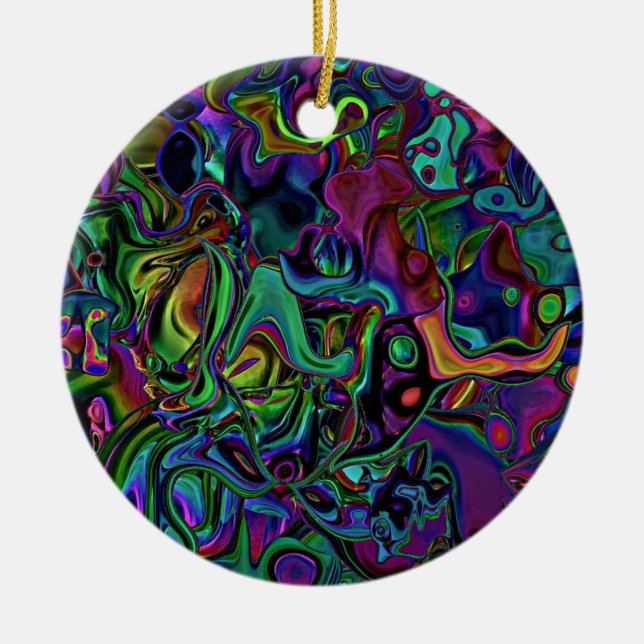Brain Melt  Ceramic Ornament (Front)