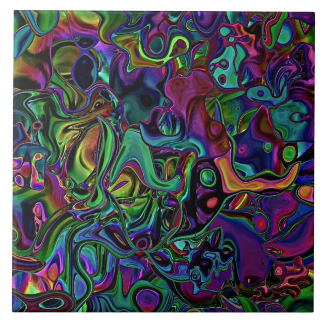 Brain Melt  Ceramic Tile (Front)