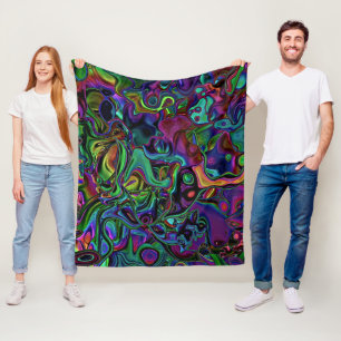 Brain Melt  Fleece Blanket