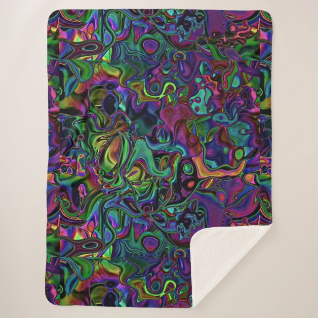 Brain Melt  Sherpa Blanket (Front)