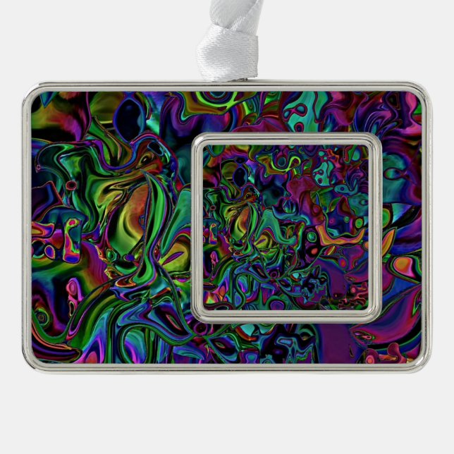 Brain Melt  Silver Plated Framed Ornament (Front)