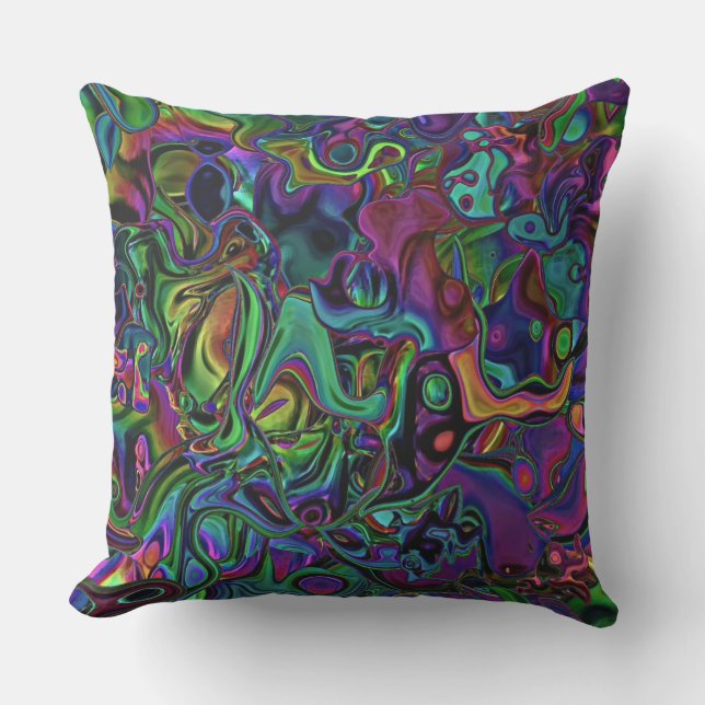 Brain Melt  Throw Pillow (Front)