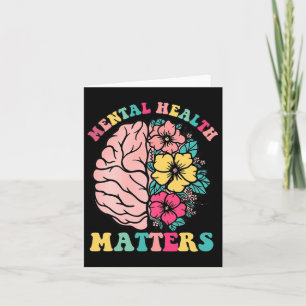 Brain Mental Health Problem Therapist Wildflower Card