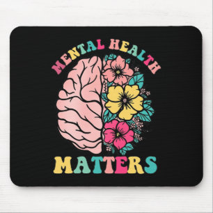 Brain Mental Health Problem Therapist Wildflower  Mouse Pad