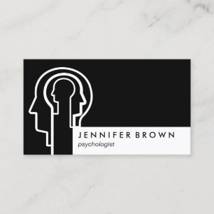 Brain mental hypnosis psychiatrist business card