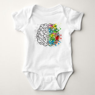 Brain mind psychology idea drawing baby bodysuit