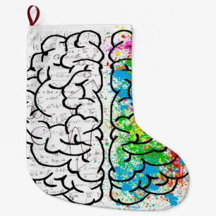Brain mind psychology idea drawing large christmas stocking