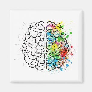 brain mind psychology idea drawing magnet