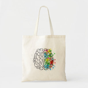 brain mind psychology idea drawing tote bag