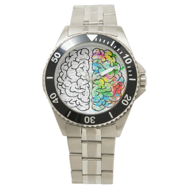 Brain mind psychology idea drawing watch (Front)