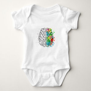 brain mind psychology idea hearts baby bodysuit