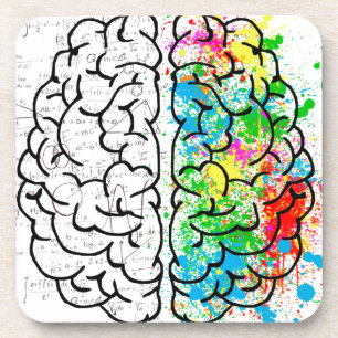 brain mind psychology idea hearts coaster