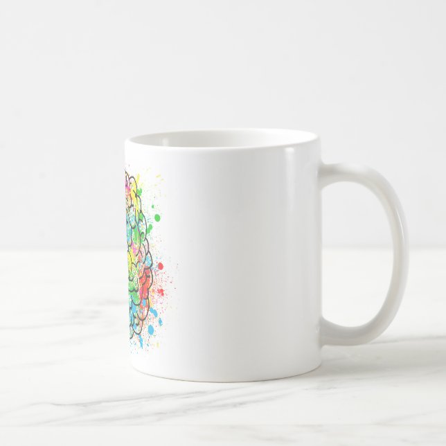 brain mind psychology idea hearts coffee mug (Right)