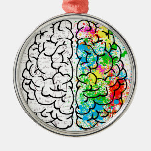 brain mind psychology idea hearts metal tree decoration