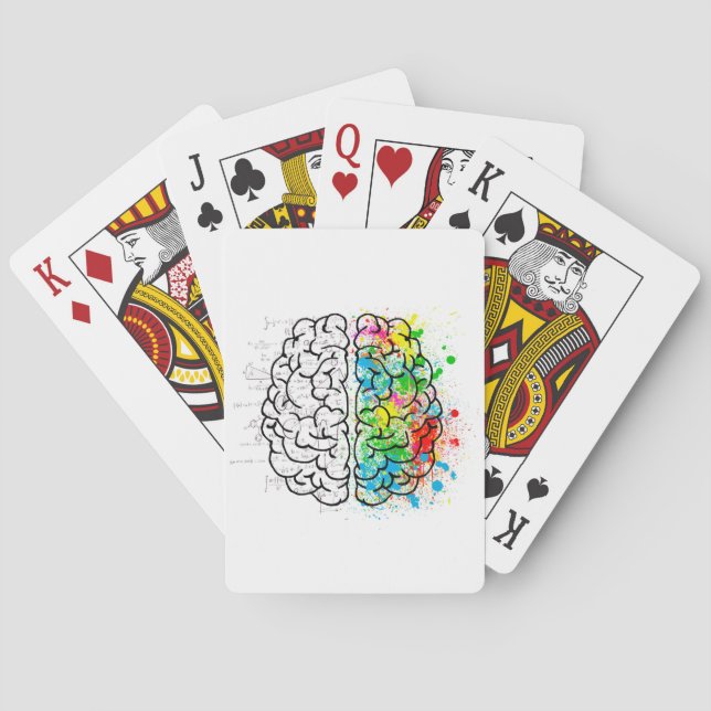 brain mind psychology idea hearts playing cards (Back)