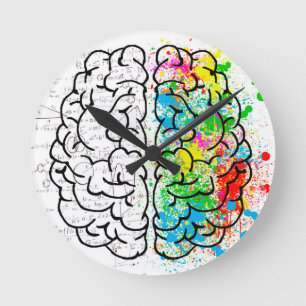 brain mind psychology idea hearts round clock