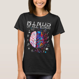 Brain Minds Of All Kinds Autism Awareness For Kids T-Shirt
