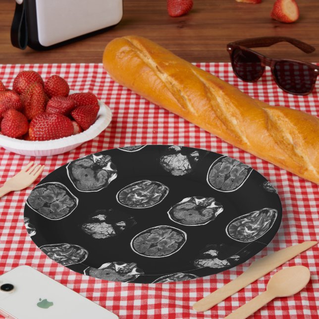 Brain MRI scan Paper Plate (Picnic)