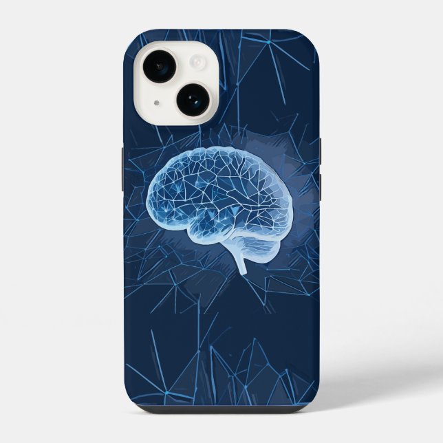 Brain Network Illustration - Neural Network iPhone Case (Back)