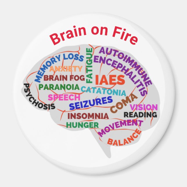 Brain on Fire Autoimmune Encephalitis Magnet (Front)