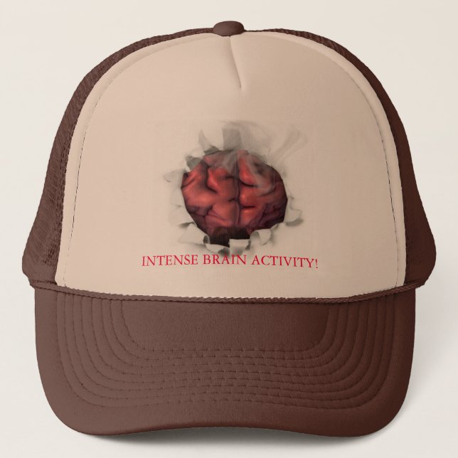Brain on fire, INTENSE BRAIN ACTIVITY! Trucker Hat (Front)