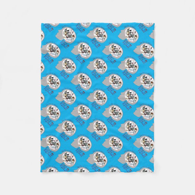 Brain On Pigeons Fleece Blanket (Front)