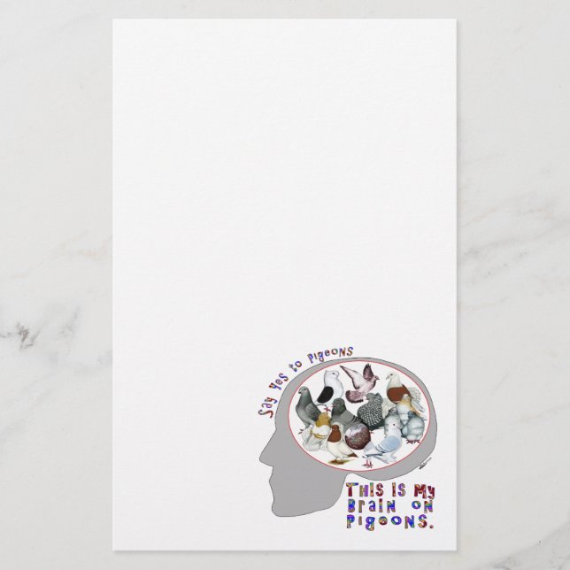 Brain On Pigeons Stationery (Front)