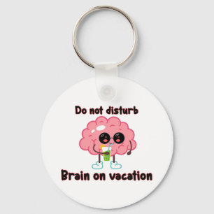 Brain on Vacation Key Ring