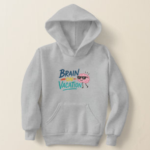 Brain on Vacation Kids’ Hoodie Funny Cute Chill