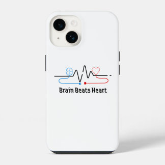 Brain Over Heart Phone Case