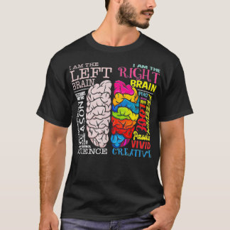 Brain Parts Left and Right Brain Neuroscience T-Shirt