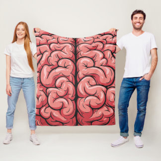 Brain Pattern Fleece Blanket
