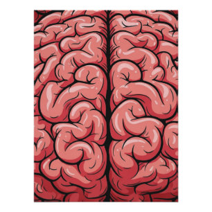 Brain Pattern Glossy Poster