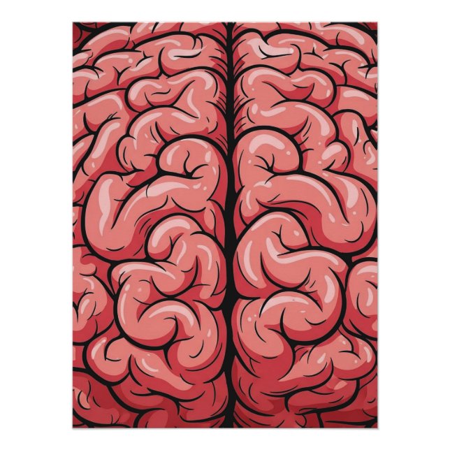 Brain Pattern Glossy Poster (Front)